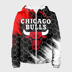 Куртка с капюшоном женская CHICAGO BULLS, цвет: 3D-белый