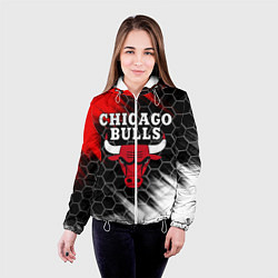 Куртка с капюшоном женская CHICAGO BULLS, цвет: 3D-белый — фото 2