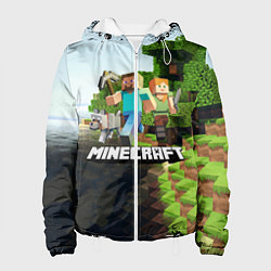 Куртка с капюшоном женская Minecraft, цвет: 3D-белый