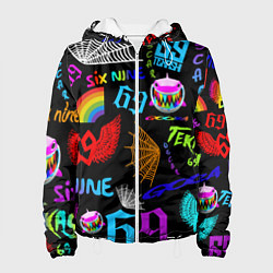 Куртка с капюшоном женская 6IX9INE, цвет: 3D-белый
