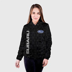 Куртка с капюшоном женская SUBARU, цвет: 3D-черный — фото 2