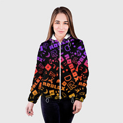 Куртка с капюшоном женская Roblox, цвет: 3D-белый — фото 2