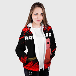 Куртка с капюшоном женская Roblox Piggy, цвет: 3D-белый — фото 2