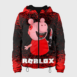Куртка с капюшоном женская Roblox Piggy, цвет: 3D-черный
