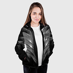 Куртка с капюшоном женская AUDI, цвет: 3D-черный — фото 2