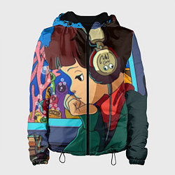 Куртка с капюшоном женская ЮТУБ, цвет: 3D-черный