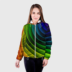 Куртка с капюшоном женская Color 2058, цвет: 3D-белый — фото 2