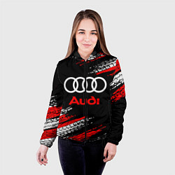 Куртка с капюшоном женская AUDI, цвет: 3D-черный — фото 2