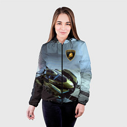 Куртка с капюшоном женская Lamborghini - motorsport extreme, цвет: 3D-черный — фото 2