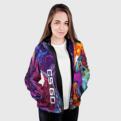 Куртка с капюшоном женская CS GO, цвет: 3D-черный — фото 2