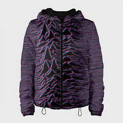 Куртка с капюшоном женская Joy Division Glitch, цвет: 3D-черный