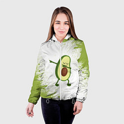 Куртка с капюшоном женская Авокадо, цвет: 3D-белый — фото 2
