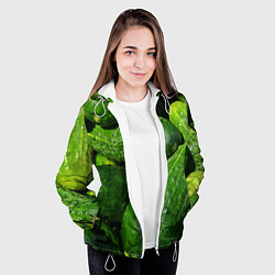 Куртка с капюшоном женская Огурцы, цвет: 3D-белый — фото 2