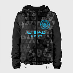 Куртка с капюшоном женская Manchester City, цвет: 3D-черный