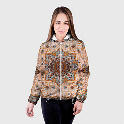 Куртка с капюшоном женская Старый ковер, цвет: 3D-белый — фото 2