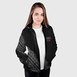 Куртка с капюшоном женская AUDI, цвет: 3D-черный — фото 2