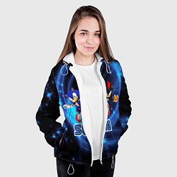 Куртка с капюшоном женская Sonic SEGA, цвет: 3D-белый — фото 2