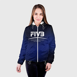 Куртка с капюшоном женская FIVB Volleyball, цвет: 3D-белый — фото 2
