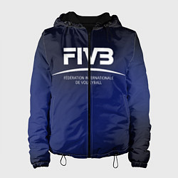 Куртка с капюшоном женская FIVB Volleyball, цвет: 3D-черный