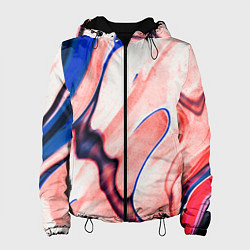 Куртка с капюшоном женская Fluid art, цвет: 3D-черный