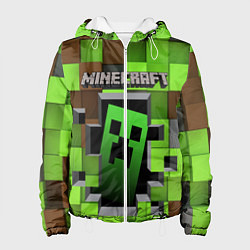 Куртка с капюшоном женская Minecraft, цвет: 3D-белый