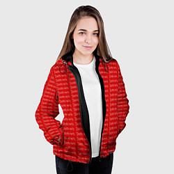 Куртка с капюшоном женская Death note pattern red, цвет: 3D-черный — фото 2