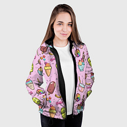 Куртка с капюшоном женская Сладкоежка, цвет: 3D-черный — фото 2