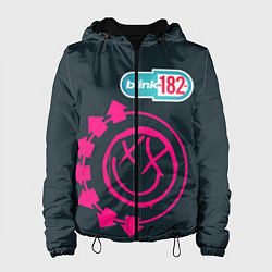 Куртка с капюшоном женская Blink 182, цвет: 3D-черный