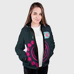 Куртка с капюшоном женская Blink 182, цвет: 3D-черный — фото 2