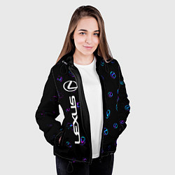 Куртка с капюшоном женская LEXUS ЛЕКСУС, цвет: 3D-черный — фото 2