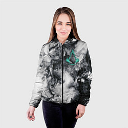 Куртка с капюшоном женская Assassins Creed Valhalla, цвет: 3D-черный — фото 2