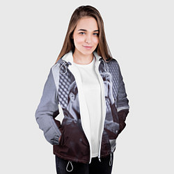 Куртка с капюшоном женская Роберт Паттинсон, цвет: 3D-белый — фото 2