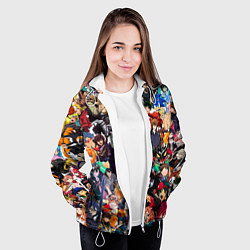 Куртка с капюшоном женская Аниме персонажи, цвет: 3D-белый — фото 2