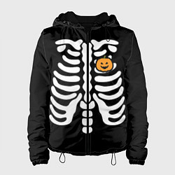 Куртка с капюшоном женская Halloween, цвет: 3D-черный
