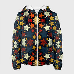 Куртка с капюшоном женская STARS, цвет: 3D-белый