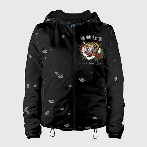Женская куртка Тигр спина / 3D-Черный – фото 1