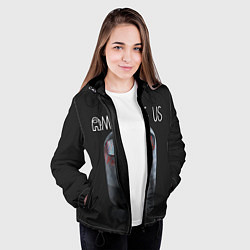 Куртка с капюшоном женская AMONG US, цвет: 3D-черный — фото 2