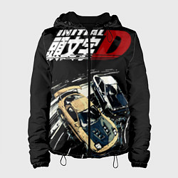 Куртка с капюшоном женская Initial D Z, цвет: 3D-черный