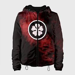 Куртка с капюшоном женская Черный клевер, цвет: 3D-черный