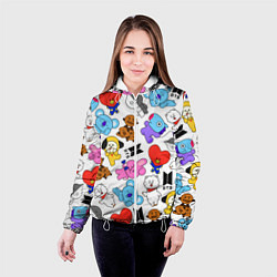 Куртка с капюшоном женская BTS BT21, цвет: 3D-белый — фото 2
