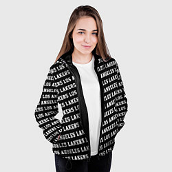 Куртка с капюшоном женская Лос-Анджелес Лейкерс, цвет: 3D-черный — фото 2