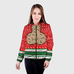 Куртка с капюшоном женская НОВЫЙ ГОД LITTLE BIG, цвет: 3D-черный — фото 2