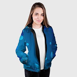 Куртка с капюшоном женская Пузыри, цвет: 3D-черный — фото 2