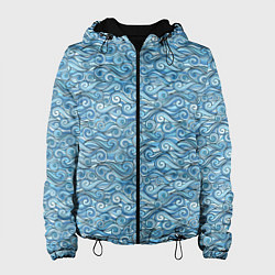 Куртка с капюшоном женская Море волнуется, цвет: 3D-черный