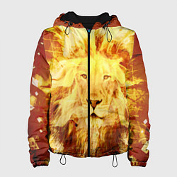 Куртка с капюшоном женская Лев, цвет: 3D-черный