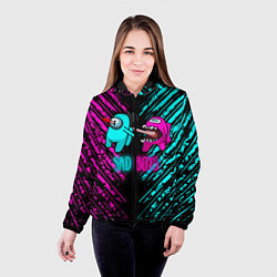 Куртка с капюшоном женская Among us sad boys, цвет: 3D-черный — фото 2