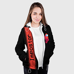 Куртка с капюшоном женская AMONG US, цвет: 3D-белый — фото 2