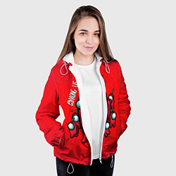 Куртка с капюшоном женская AMONG US, цвет: 3D-белый — фото 2