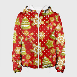 Куртка с капюшоном женская С Новым Годом!, цвет: 3D-белый