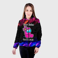 Куртка с капюшоном женская Pink Among Us, цвет: 3D-черный — фото 2
